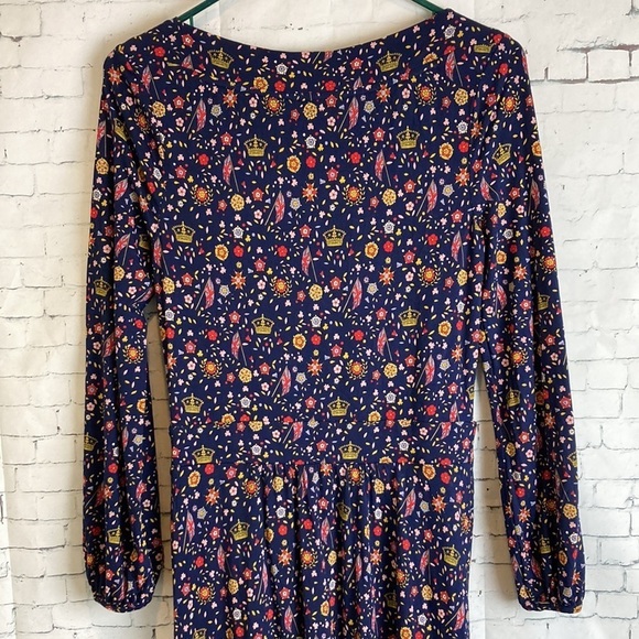 Boden Sasha Ditsy Long Sleeve Dress British Crowns UK Queen US 6L UK 10L London - Picture 9 of 14